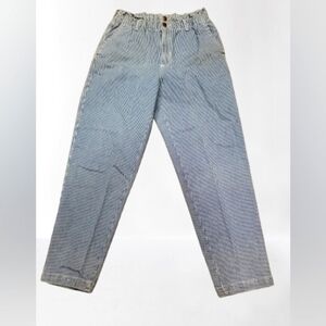 Railroad Engineer Style Striped Denim Jean